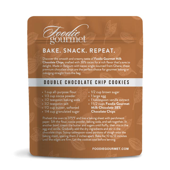 Alta Gama Foods – wholesale Bakchoklad – Foodie Gourmet- Belgisk- Mjölkchokladchips 38% KAKAO2