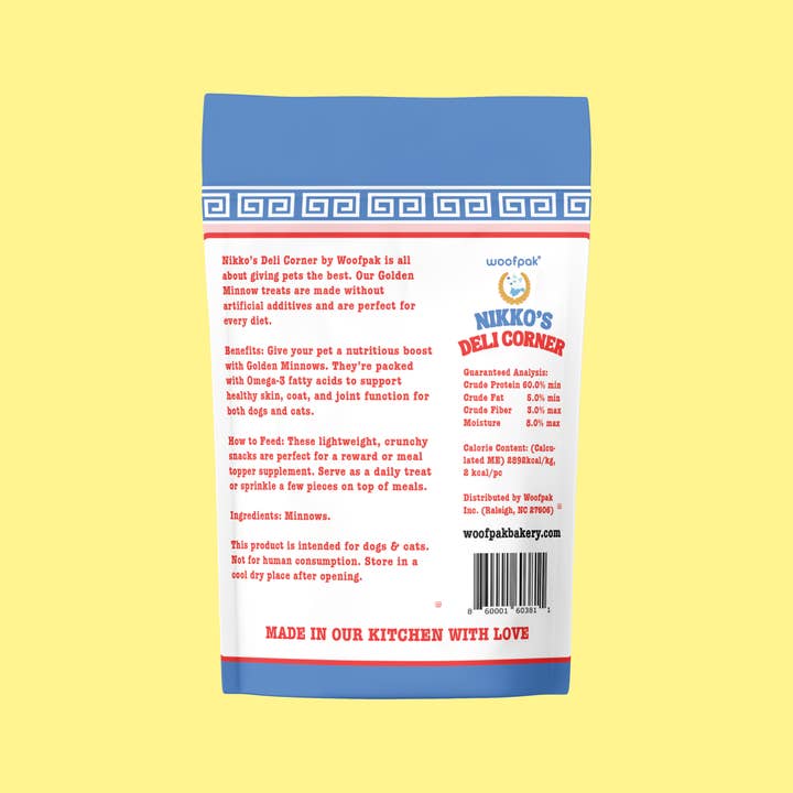 Woofpak Dog Bakery - Wholesale Pet Treats - Dog - Golden Minnows