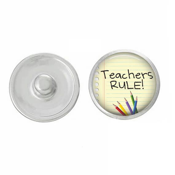 Enseignant - École - Règle des enseignants - Snap for Bijoux pour la vente par Say It in A Snap Jewelry