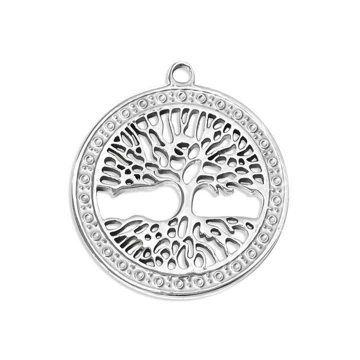 WJW - Wholesale Individual charm/pendant - 18K Gold PVD Stainless Steel Tree of Life Charm / PDL00611