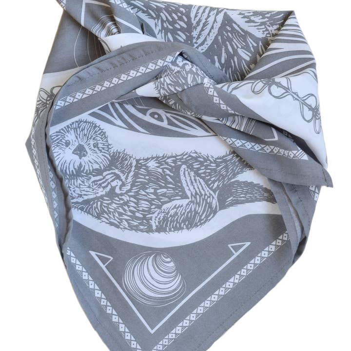 Hearth and Harrow - Wholesale Bandana - Uniseks - Otter Bandana - 100% katoen - Nautische print - Hanky Ascot 6
