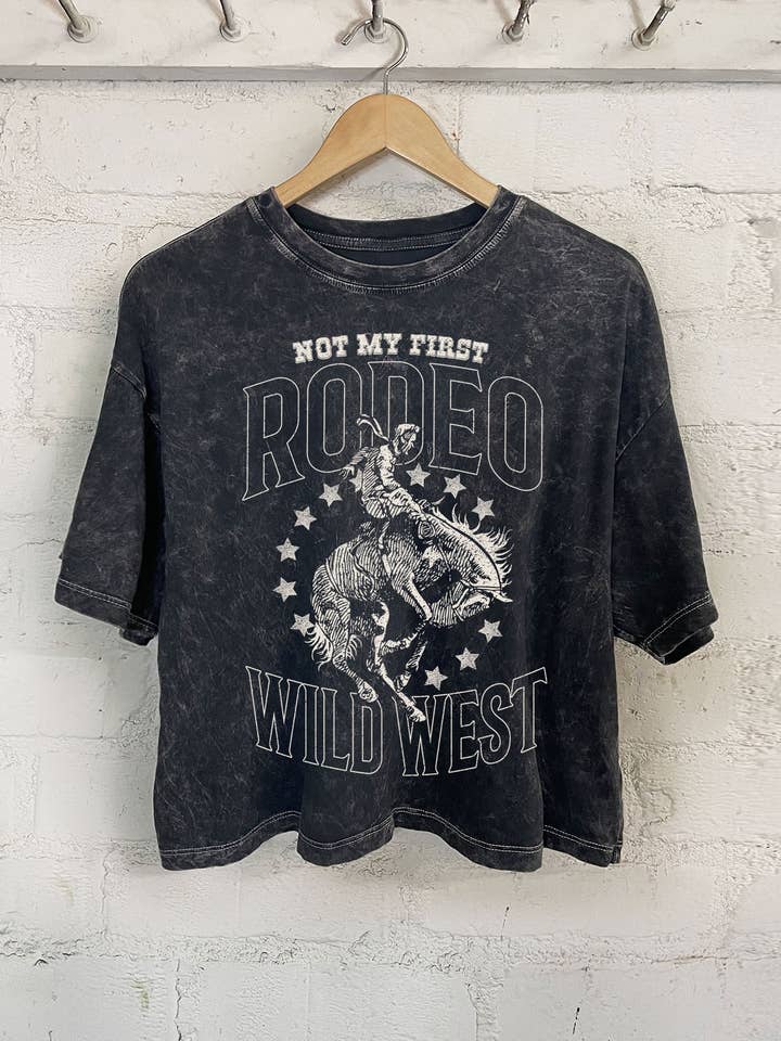 Rustee Clothing - Wholesale Screen Printed T-Shirt - Women's - NOT MY FIRST RODEO0