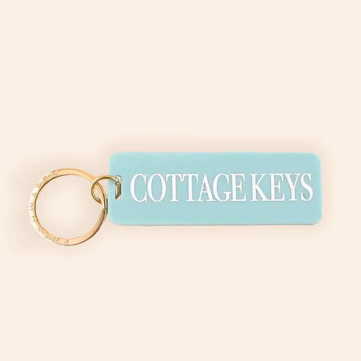 Cottage Keys Rectangle Keychain for wholesale by Freshwater Curated Goods