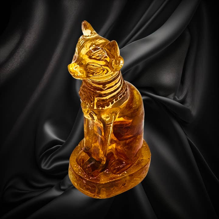 USA Handmade Natural Baltic Amber CAT Figurine, Amber Sphinx Cat Statue, Cat Sculpture, Souvenir Gift, Unique Amber gift, Home Decor KIZIMA for wholesale by KIZIMA