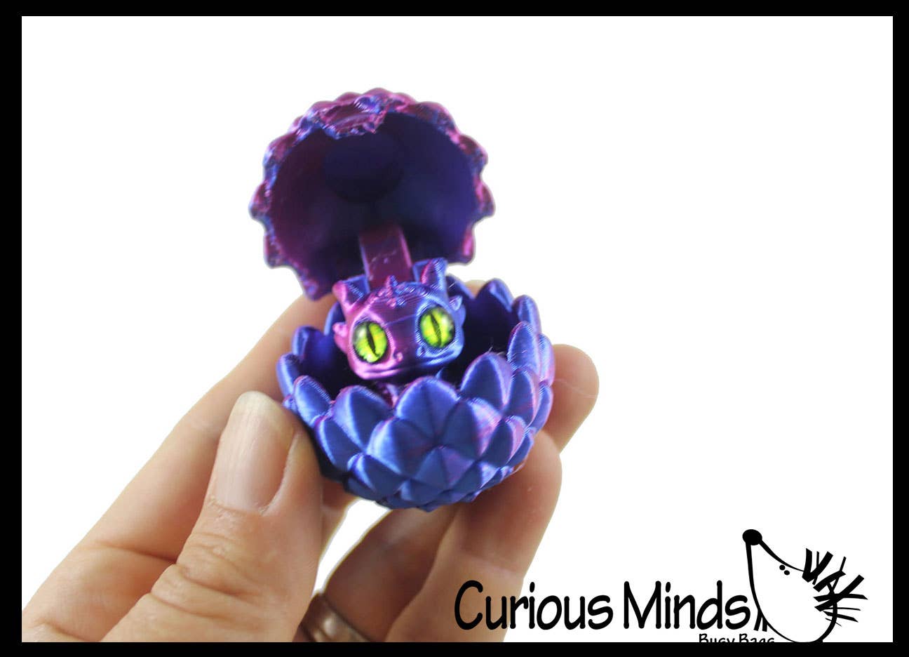 Curious Minds Toys - Wholesale Fidget Toy - Kids - 1 3D Printed Baby Dragon in Egg Fidget Toy - Unique Sensory 10