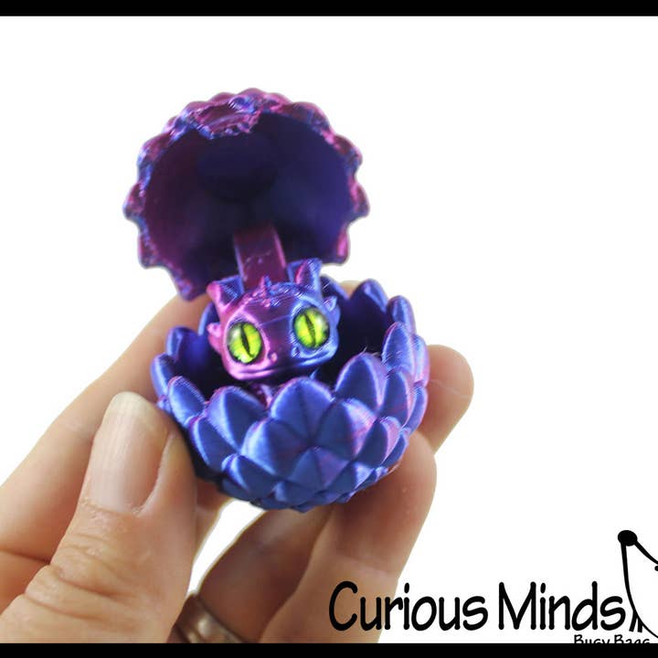 Curious Minds Toys - Wholesale Fidget Toy - Kids - 1 3D Printed Baby Dragon in Egg Fidget Toy - Unique Sensory 10