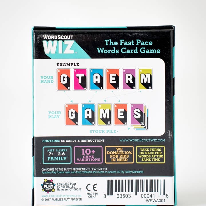 Families Play Forever - Wholesale Card Game - Wordscout Wiz