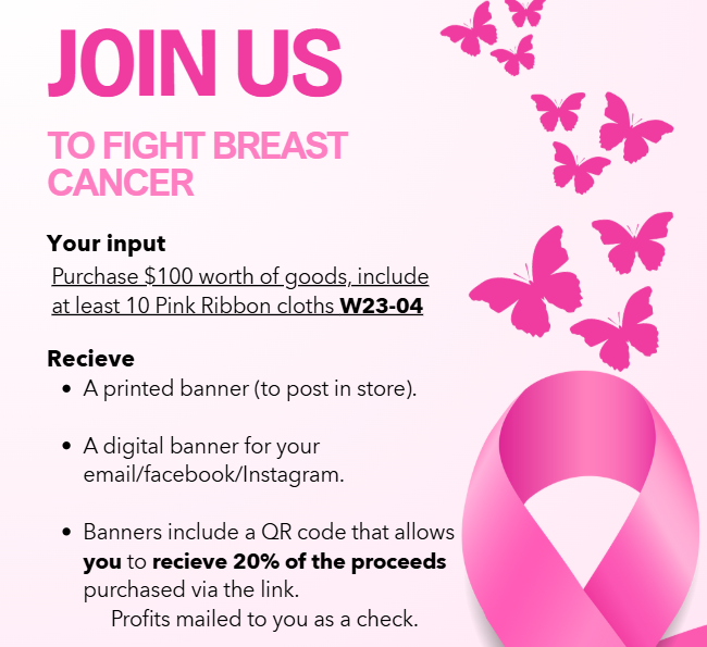 Wet-it! - Wholesale Dishcloth - Pink Ribbon Swedish Cloth1