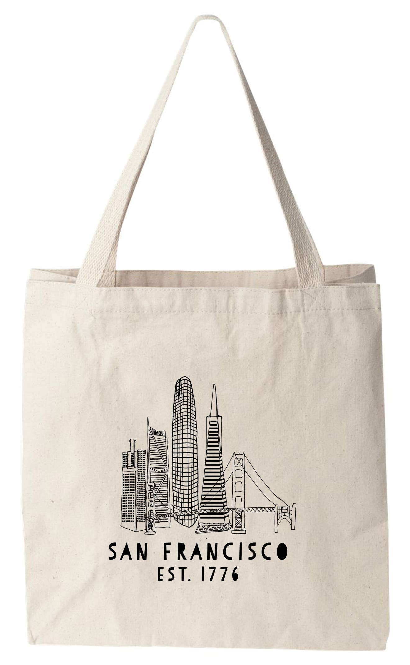 Moonlight Makers - Vendita all'ingrosso Borsa tote - Unisex - San Francisco, CA Skyline - Borse in tela - Cali0