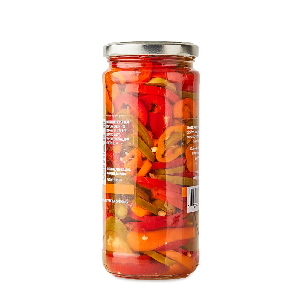 Delallo - Wholesale Pickled Vegetables - Hot Peppers (Sliced)1