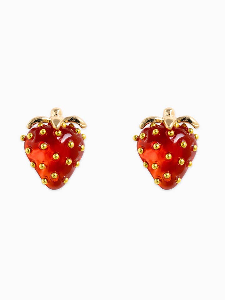 Fruity Strawberry Stud Earrings for wholesale by Sessori