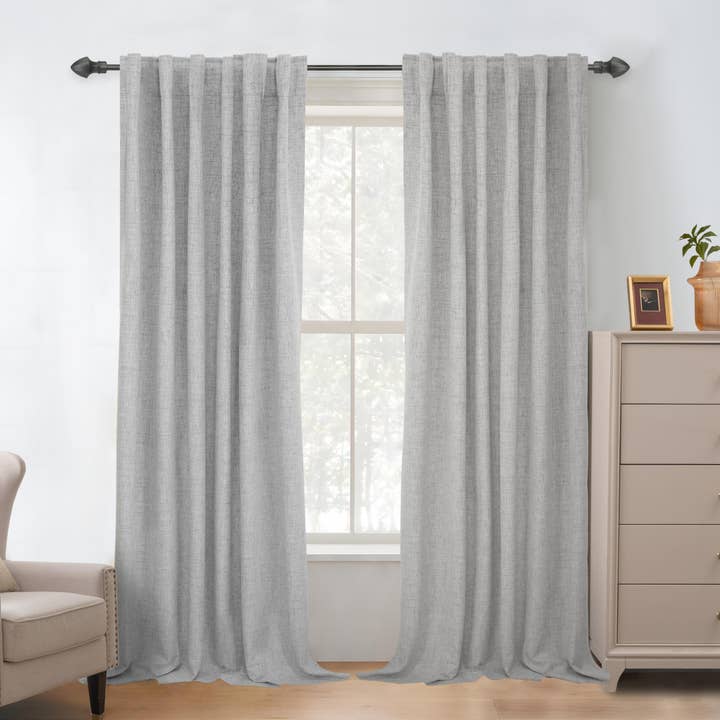 DriftAway - Wholesale Curtain - 100% Blackout Natural Linen Curtains for Bedroom 2 Panels13