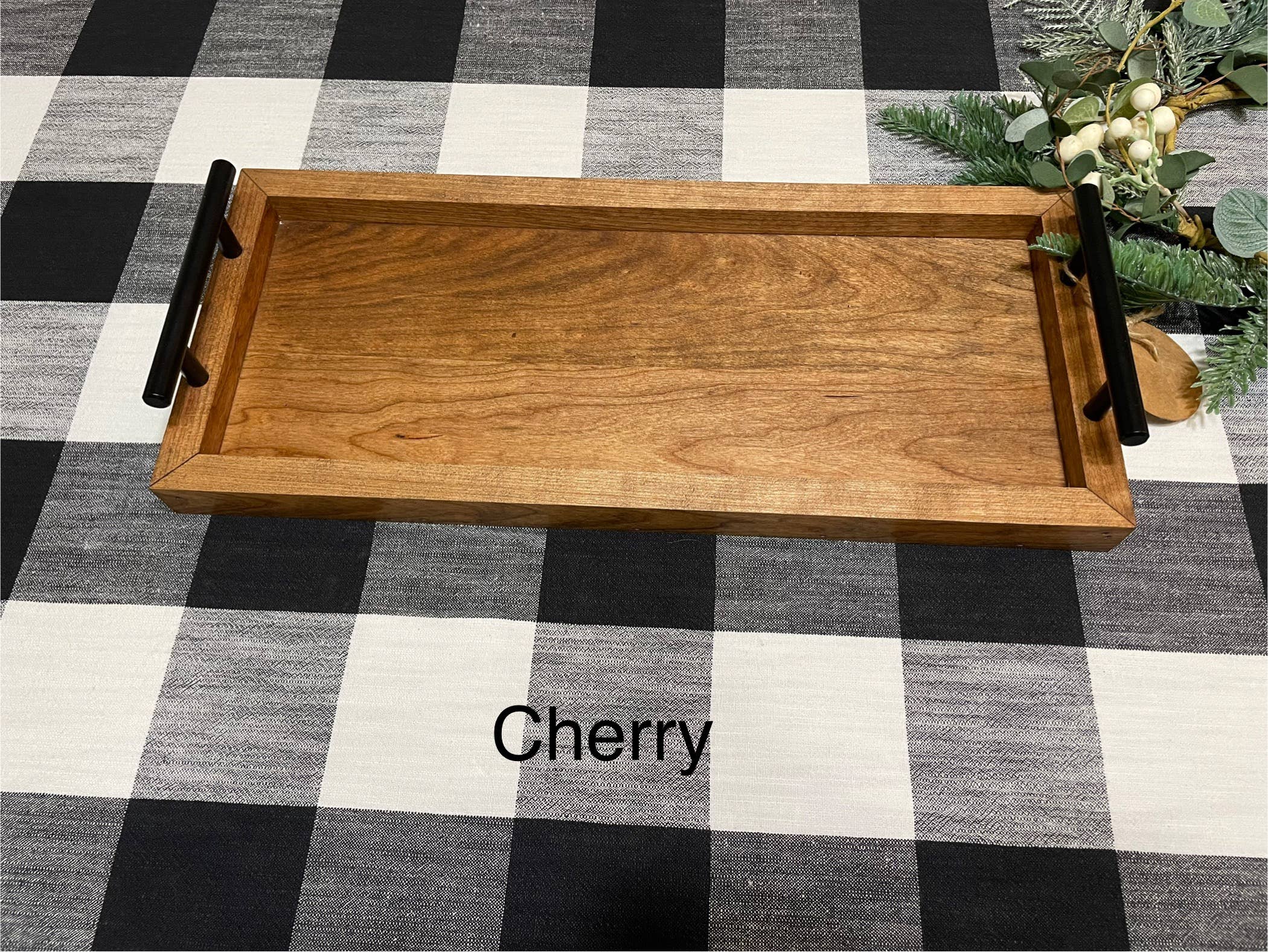 Northwoods Shops - Wholesale Serving Tray - Wood Serving Tray with Handles | Rectangle Charcuterie Board1