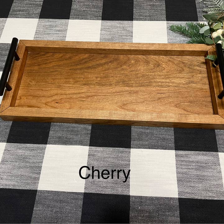 Northwoods Shops - Wholesale Serving Tray - Wood Serving Tray with Handles | Rectangle Charcuterie Board1