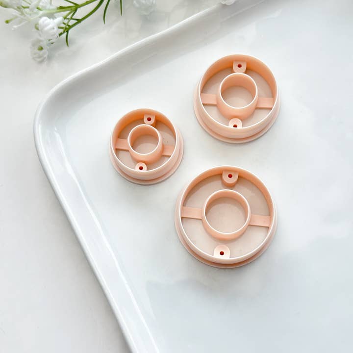 Tera Clay - Wholesale Craft Tool - Regular Circle Donut with Drill Guides Polymer Clay Cutter