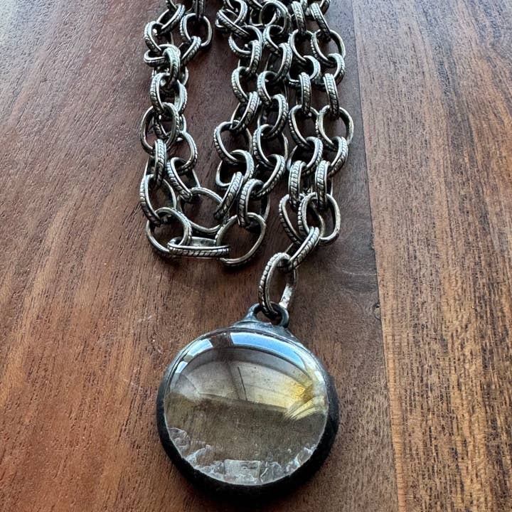 Loulu Designs - Wholesale Link & Chain Necklace - Clarity Stone Necklace0