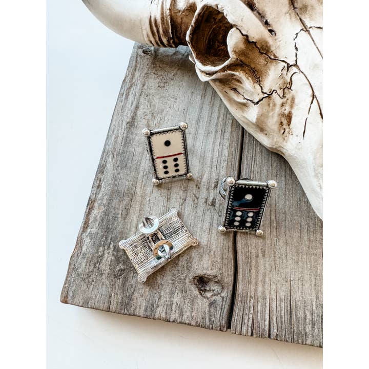 Boho Ranch Shop - Wholesale Cocktail/Statement Ring - Western Ajustable Domino RingÂ
