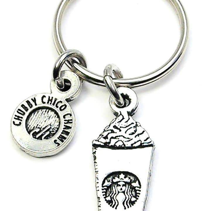 Chubby Chico Charms – wholesale Nyckelring - Unisex – Mermaid Coffee Cup nyckelkedja snabbmat ta ut resekopp