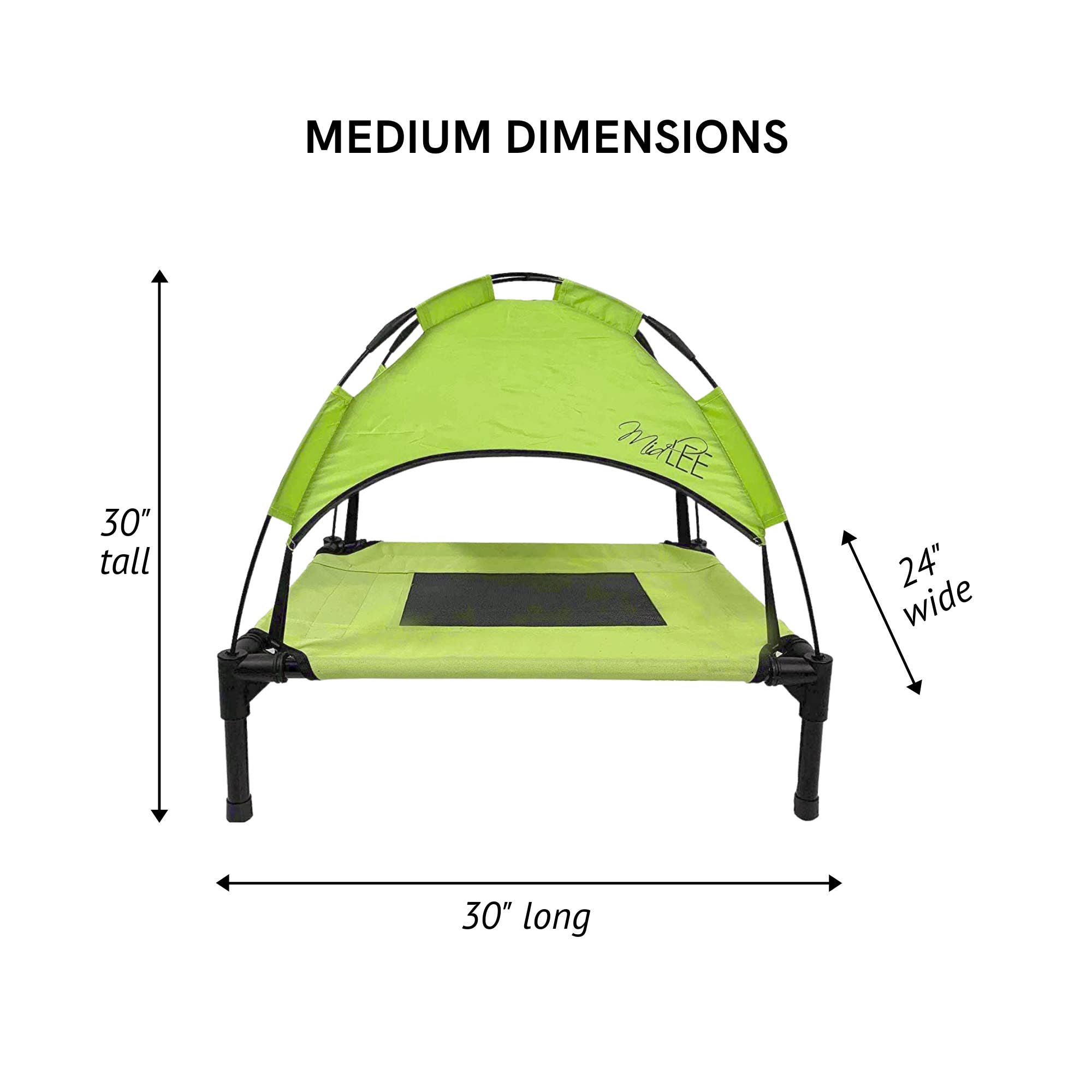 Midlee Designs - Vente Panier – chien - Lit surélevé pour chien Midlee avec auvent5