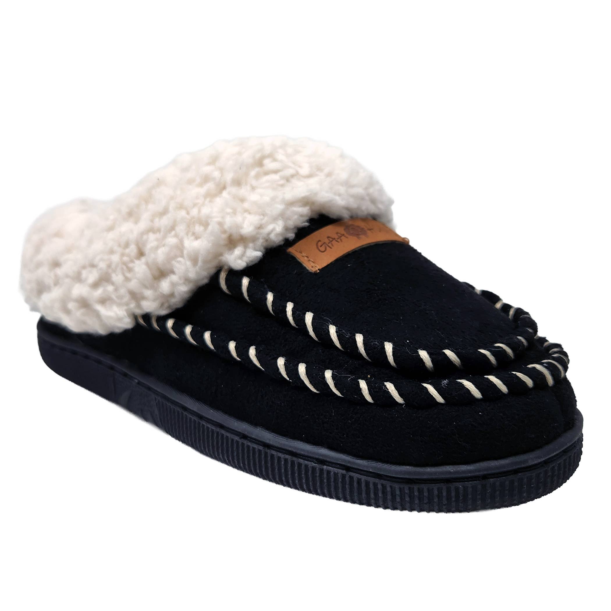 gaahuu - Wholesale Slippers - Women's - Womens polysuede double moc memory foam clog slipper0