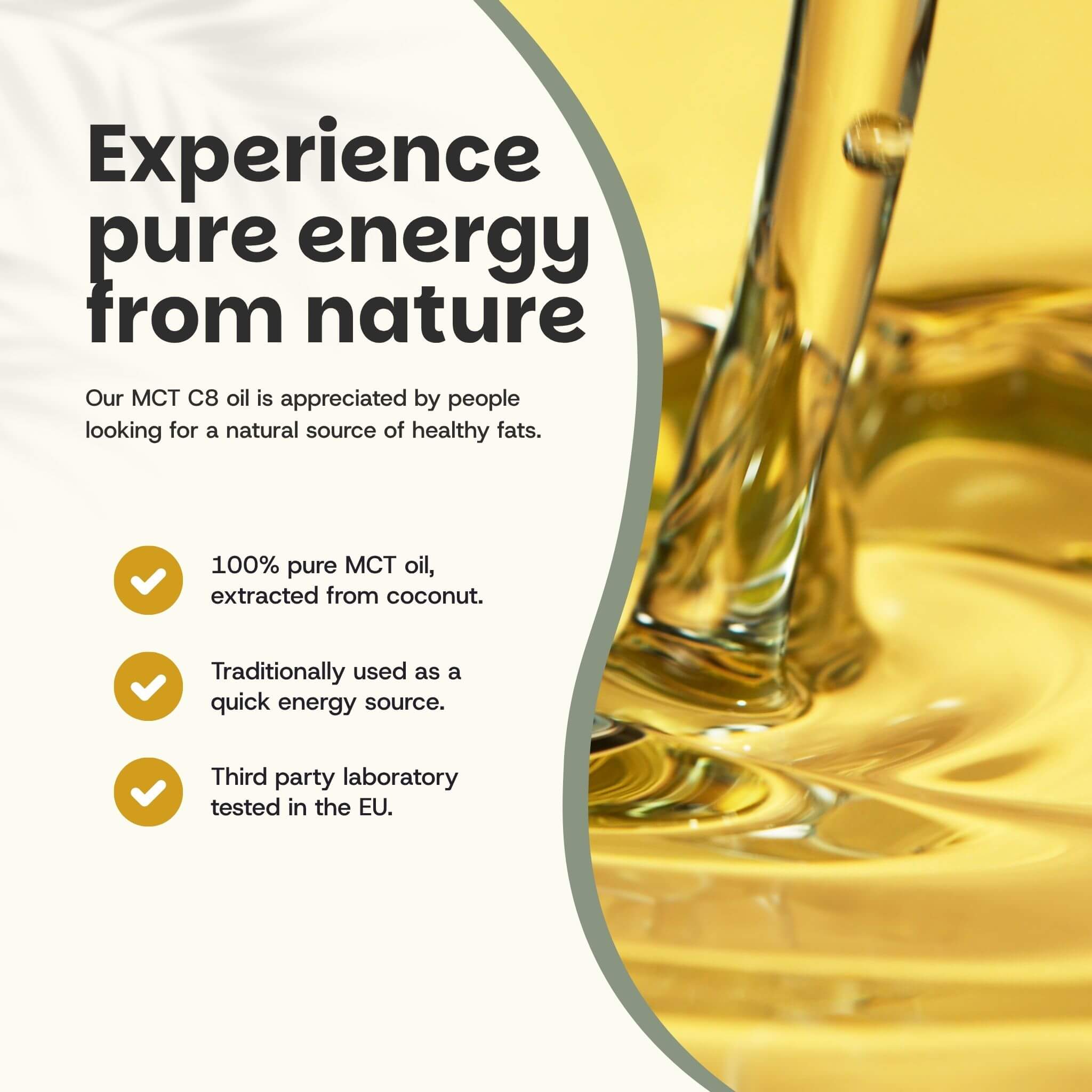 Cupplement b.v. - Vente Huile de cuisson - Huile MCT C8 Bio 500 ml1