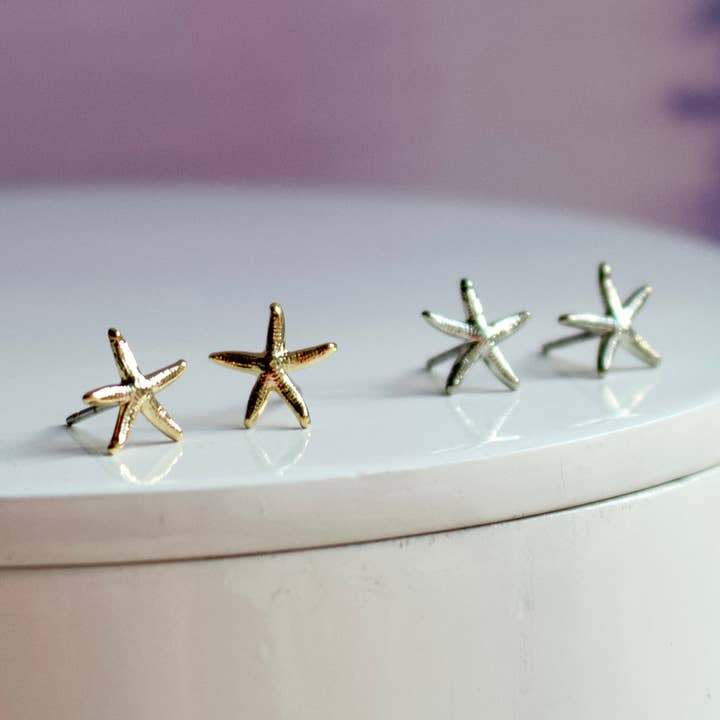 Starfish Stud Earrings|Gold for wholesale by a.v. max