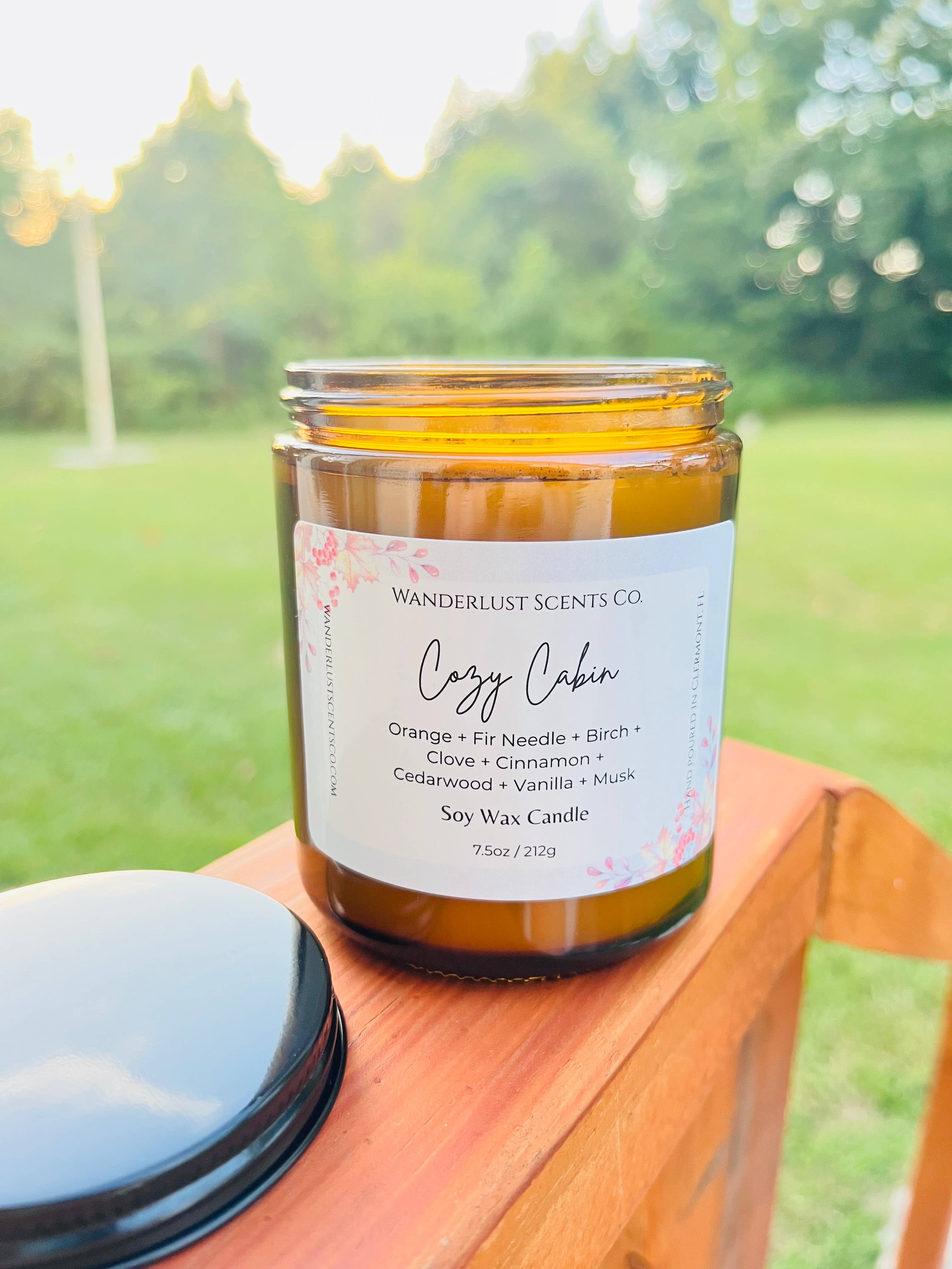 Wanderlust Scents Co. - Wholesale Jar/Filled Candle - Christmas Scented Soy Candles Amber Jar8