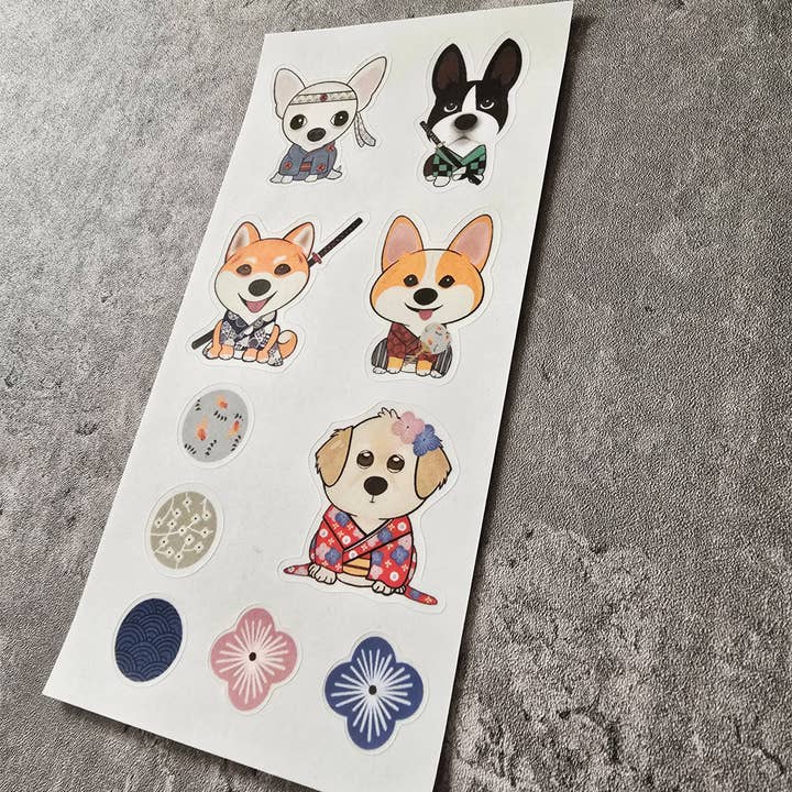 Miyo Art Design - Wholesale Sticker - Kimono Critters Sticker Sheet (2 Sheets)6