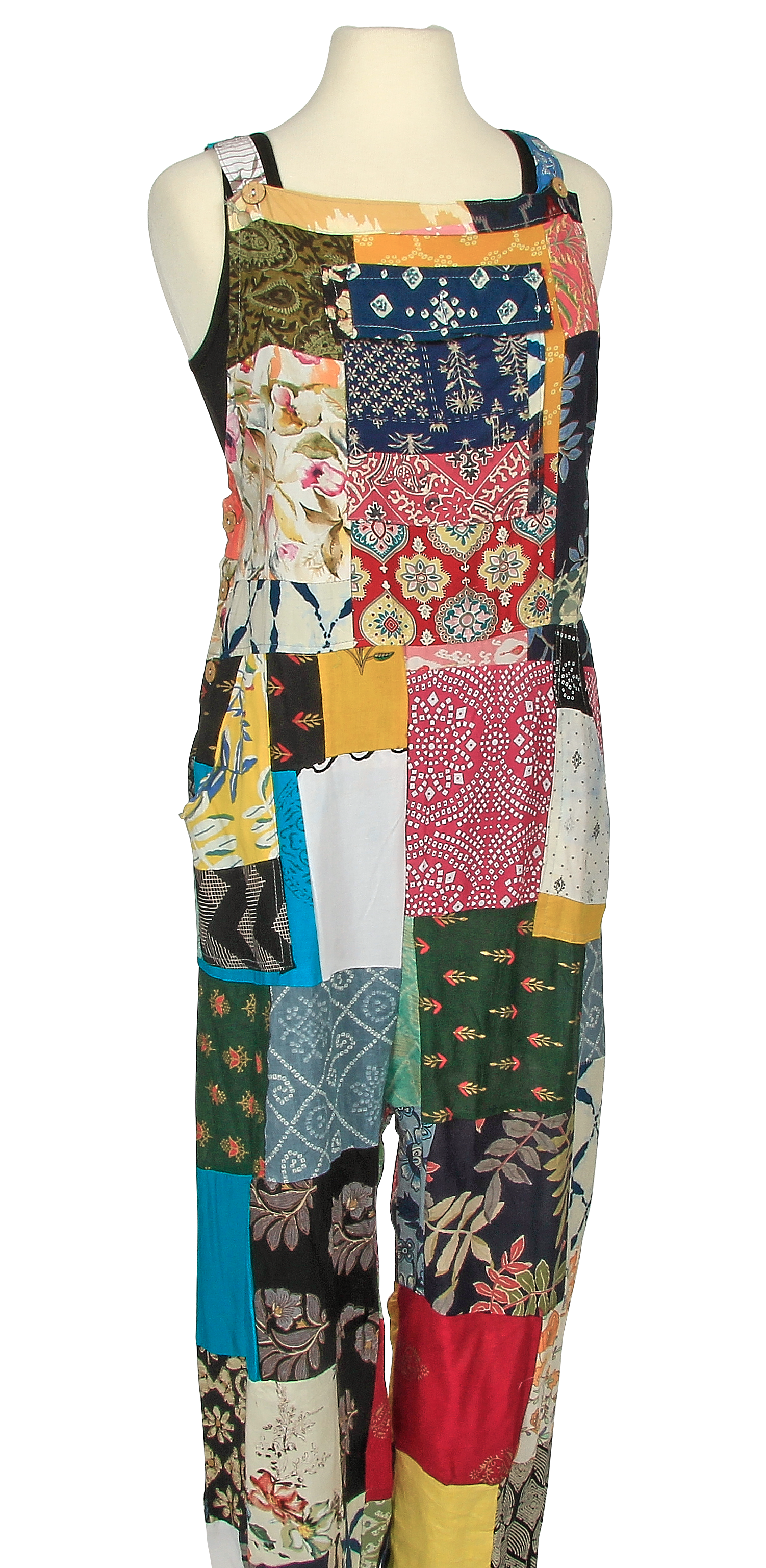 Kaleidoscope Accessories - Wholesale Overalls - Women's - Overalls Cotton Patchwork, Assorted Designs1