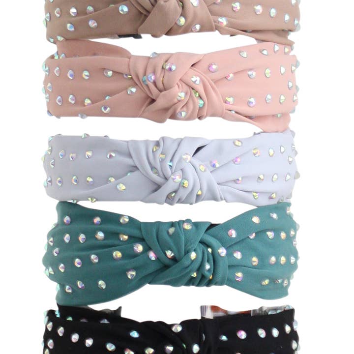 Fascia per capelli con nodo di strass per la vendita all'ingrosso da parte di Bows Arts