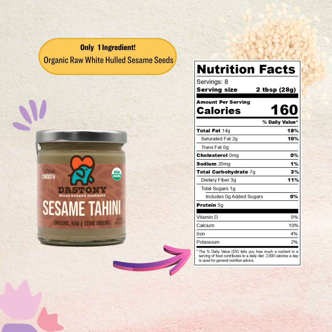 Windy City Organics - Vendita all'ingrosso Burro di frutta secca - Burro di semi di sesamo crudo biologico (Tahini) - 16 oz3