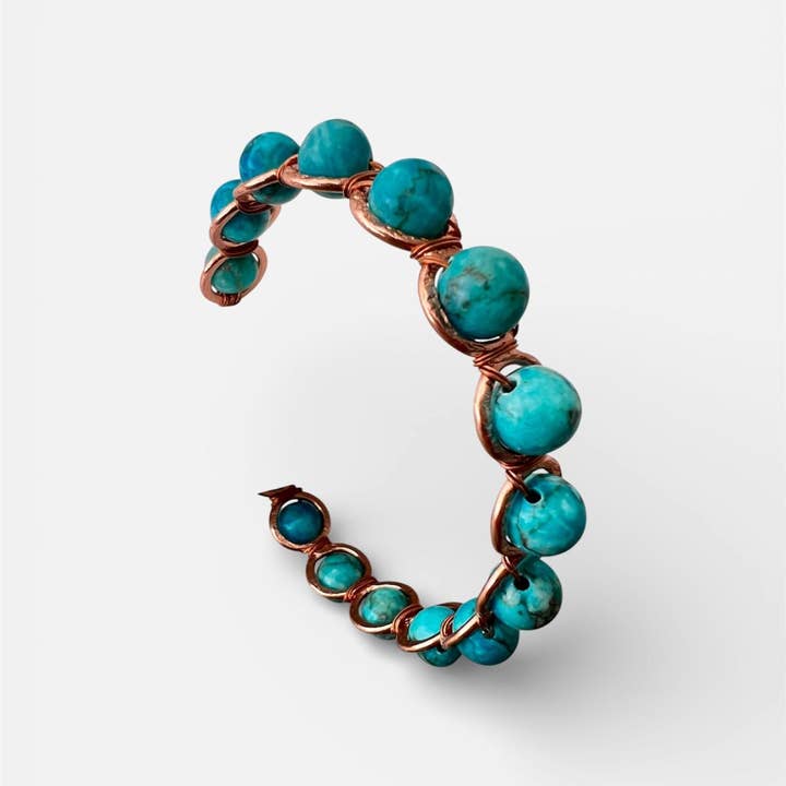 Copper & Turquoise Crystal Bracelet for wholesale by El'Cobre-Ecozonelifestyle