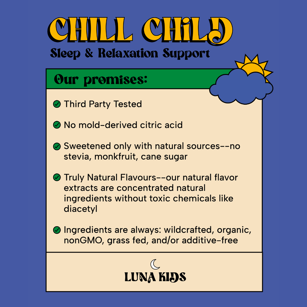 SubLuna - Wholesale Oral Supplement/Vitamin - Chill Child: Calm & Sleep Gummy2