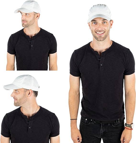 Funky Junque - Wholesale Baseball Cap - Unisex - Laser Cut Unstructured Running Cap - White4