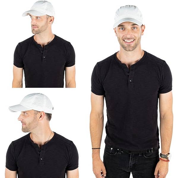 Funky Junque - Wholesale Baseball Cap - Unisex - Laser Cut Unstructured Running Cap - White4