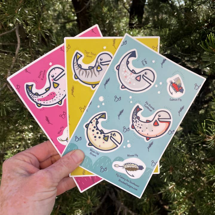 Adesivi per la Pesca a Mosca nel Sud-Ovest per la vendita all'ingrosso da parte di Brookie Designs