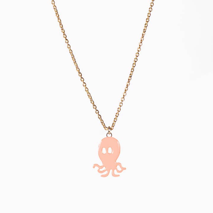 EMILY octopus necklace (peach) for wholesale by Titlee