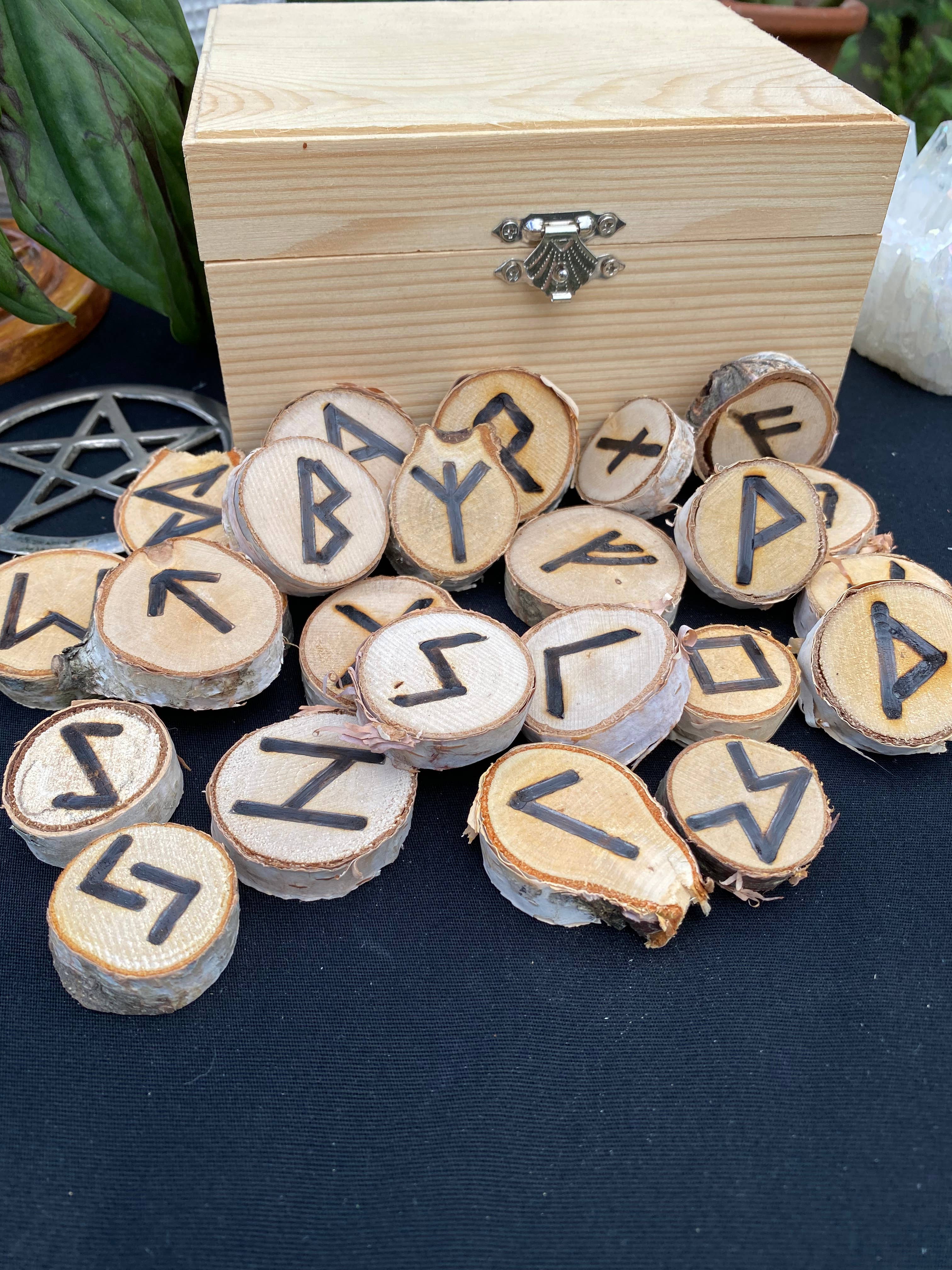 You Are Uniquely Magic - Wholesale Meditation Supplies - Elder Futhark Runes. Hand Drawn And Hand Burned w/ Box1