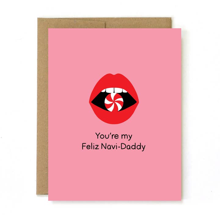 Sexy Christmas Holiday Peppermint Card for Husband Him for wholesale by Unblushing