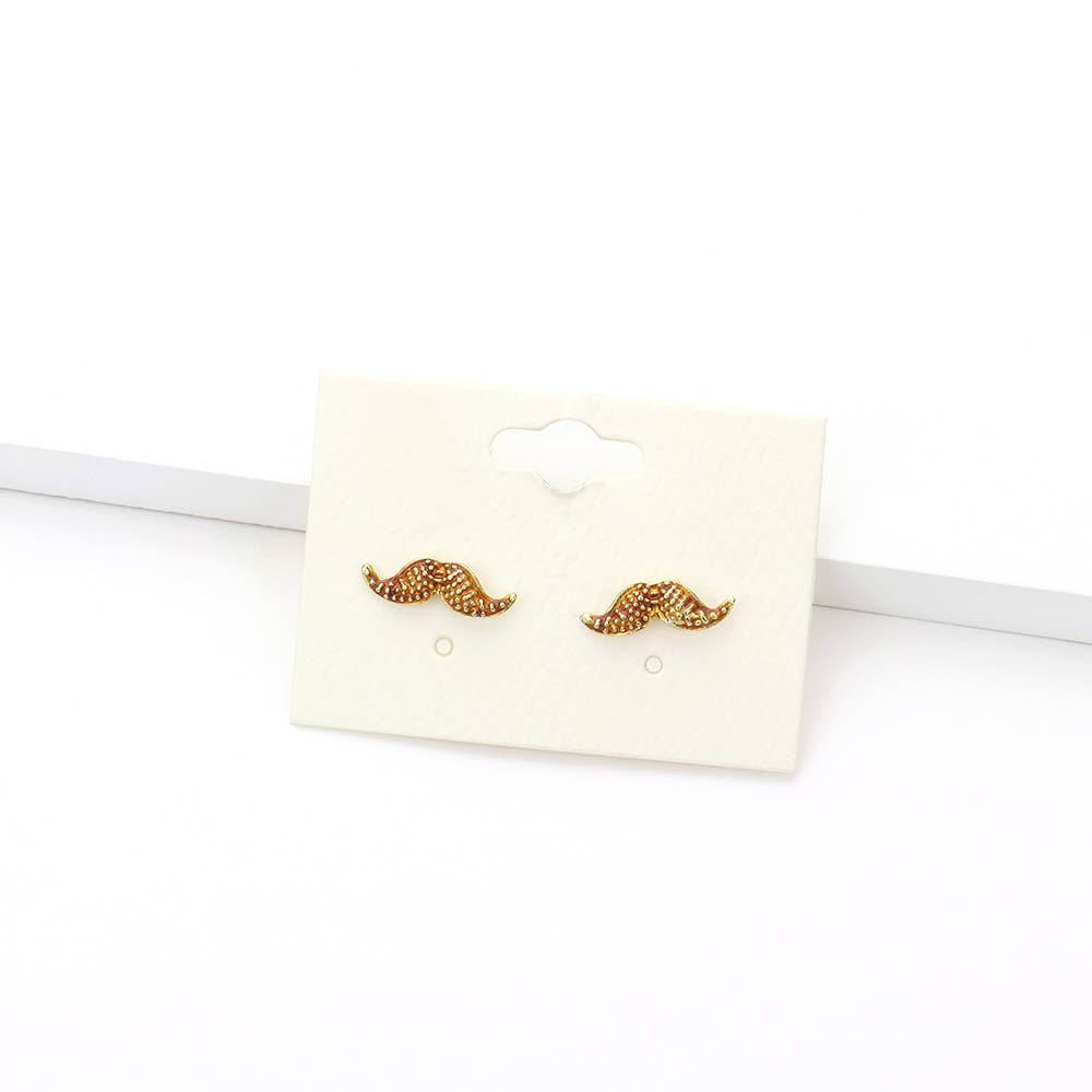 Sensibling Corp. - Wholesale Stud/Post Earrings - Mustache Stud Earrings3