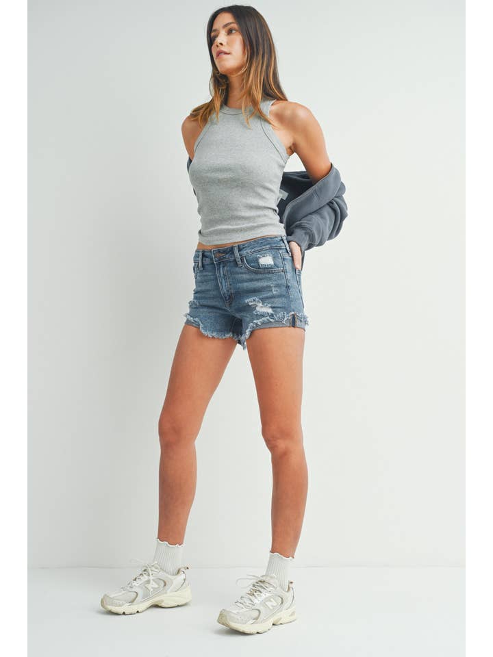 Just USA Jeans - Wholesale Shorts - Women's - JH301 - MED - Mid Rise Cuffed Side Seam Short