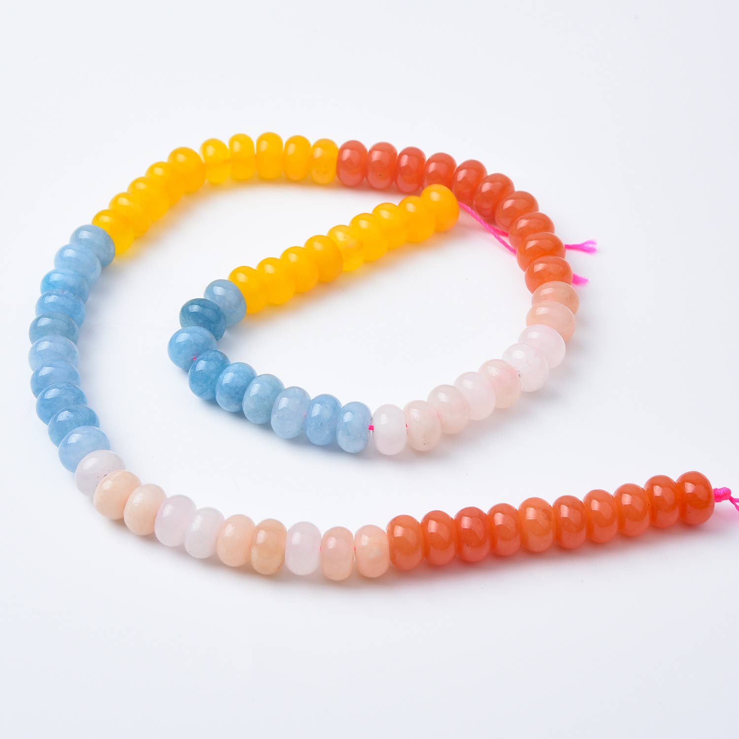 Beads Creation - Wholesale Beads - Rainbow Multi Gemstone Rondelle Beads 5x8mm GRN5123