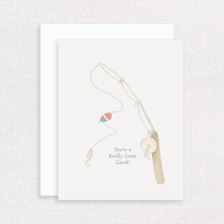 You're a Really Great Catch Fishing Greeting Card for wholesale by Korynne and Company