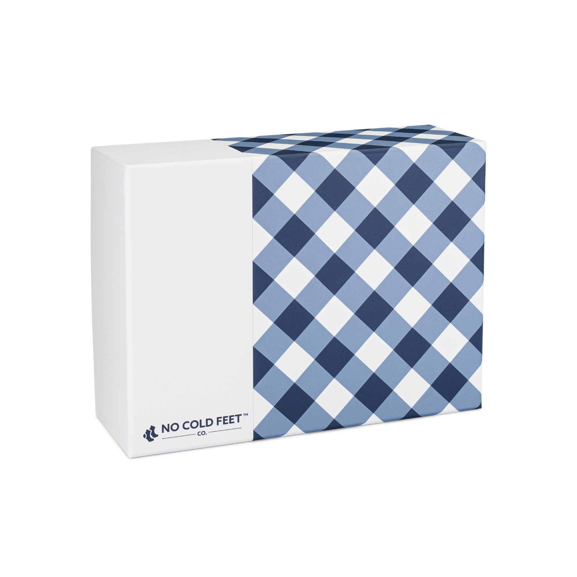 No Cold Feet - Wholesale Socks - Men's - Blue Gift Box 4 Dress Sock Set1