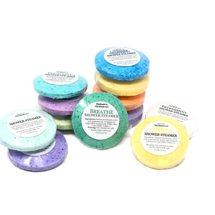 Oily Blends - Wholesale Shower Steamer/Bomb - Essential Oil Shower Steamers - 14 Scents
