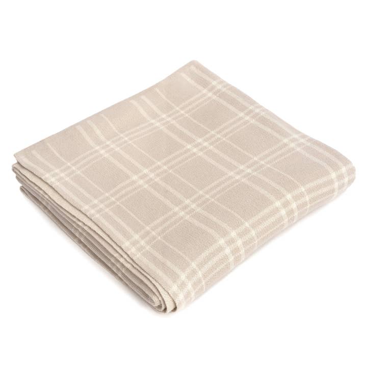 Thomas Plaid Throw - Sand for wholesale by Merben International Inc.