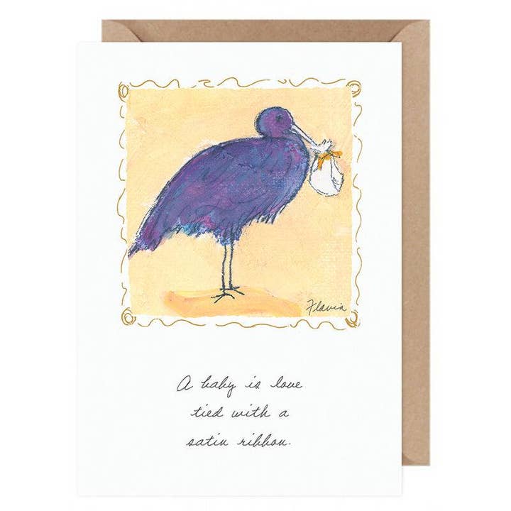 Un bebé es amor... Flavia Tarjeta de Flavia Weedn 100% algodón fabricado en Suiza 0003-2146 para venta al por mayor de Flavia Art Studios