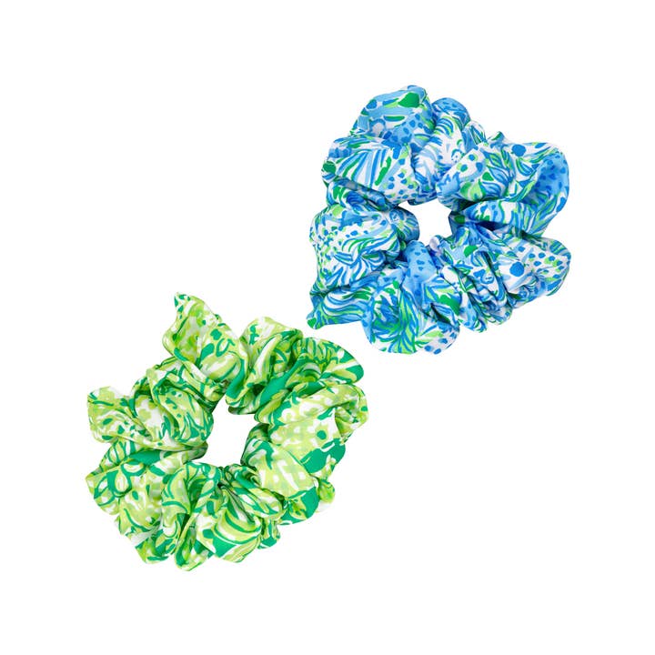 Large Scrunchie Set, Dandy Lions/Check Yourself for wholesale by Lilly Pulitzer by Lifeguard Press