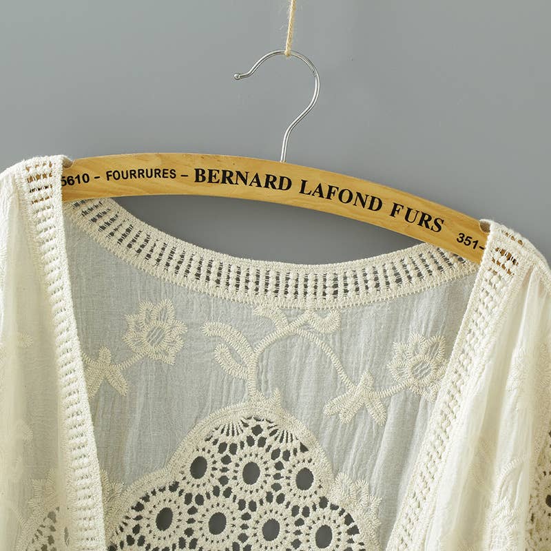 Hope & Sunshine – Engroshandel Cardigan - Dame – Batwing ærmer cover-up blonde bolero3