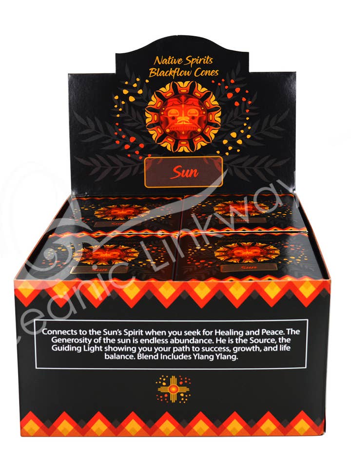 (PK 12)INCENSE - NATIVE SPIRITS BACKFLOW CONES YLANG YLANG/ for wholesale by Oceanic Linkways Inc